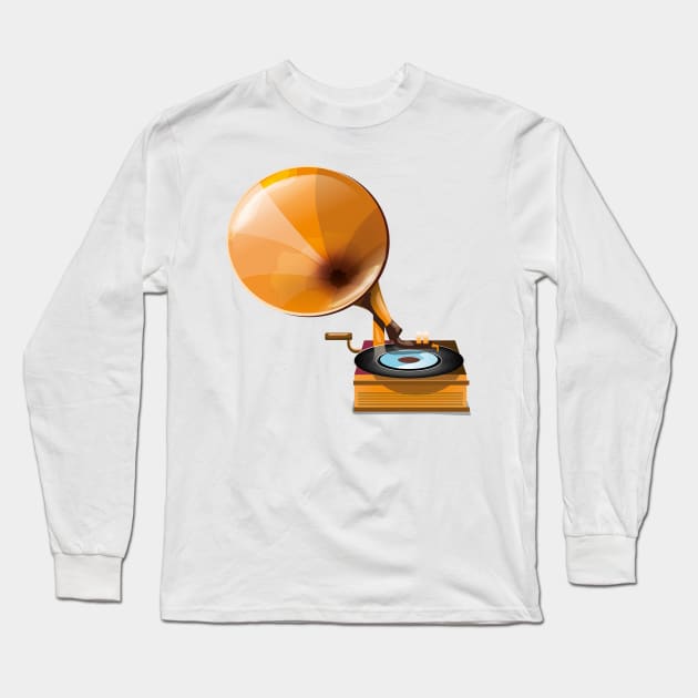 Gramophone Long Sleeve T-Shirt by nickemporium1